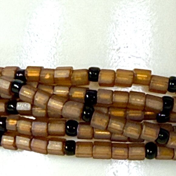 REIMAGINED Multi-Strand Glass Bead Bracelet with Gold-Tone Clasp - Picture 3 of 7